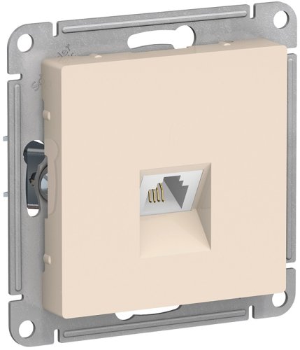 Розетка телефонная без рамки Systeme Electric AtlasDesign 1-м. RJ11 бежевый картинка